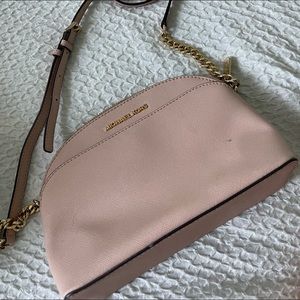 blush pink MK cross body bag